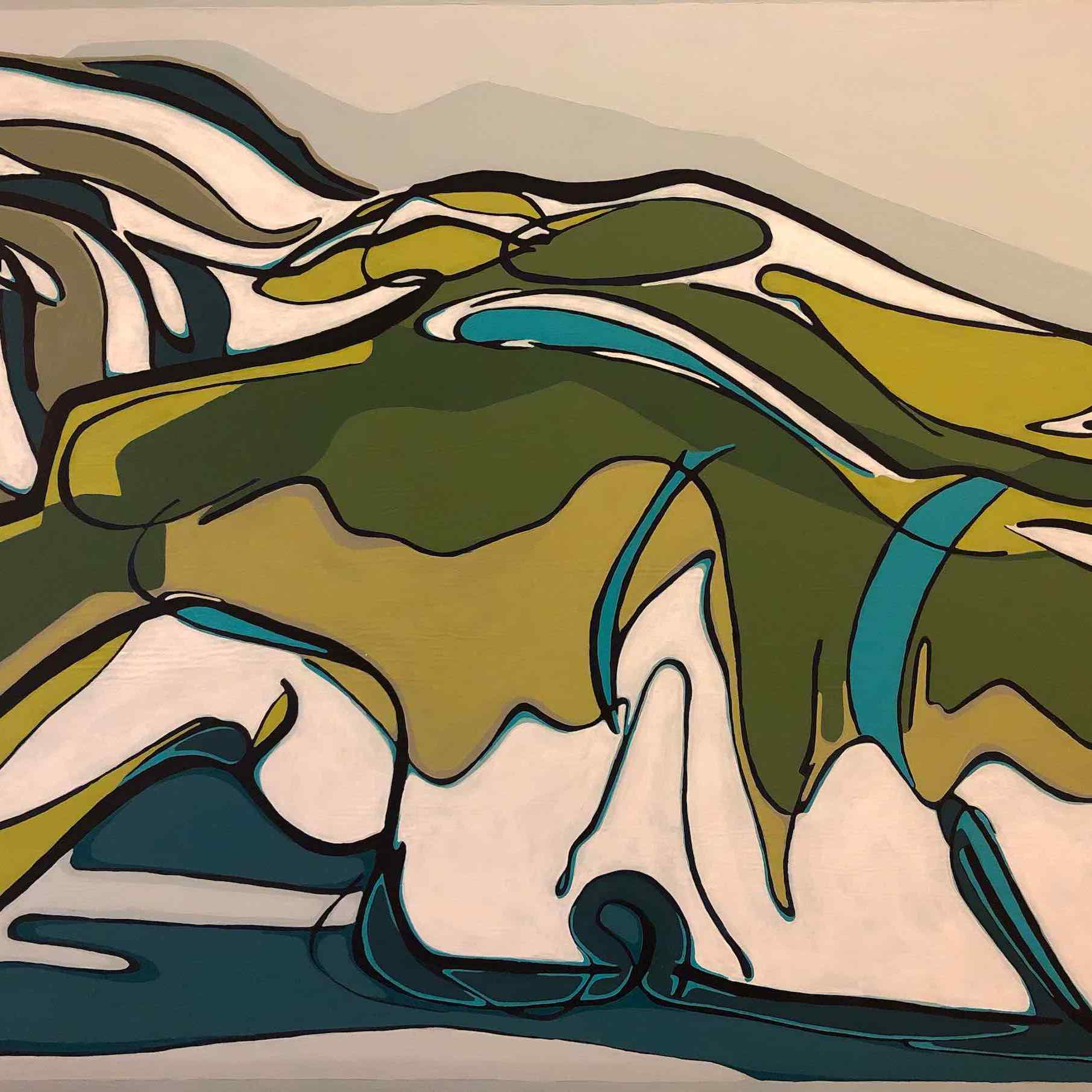 sanderson acrylic painting sleeping nude Figurative Landscape