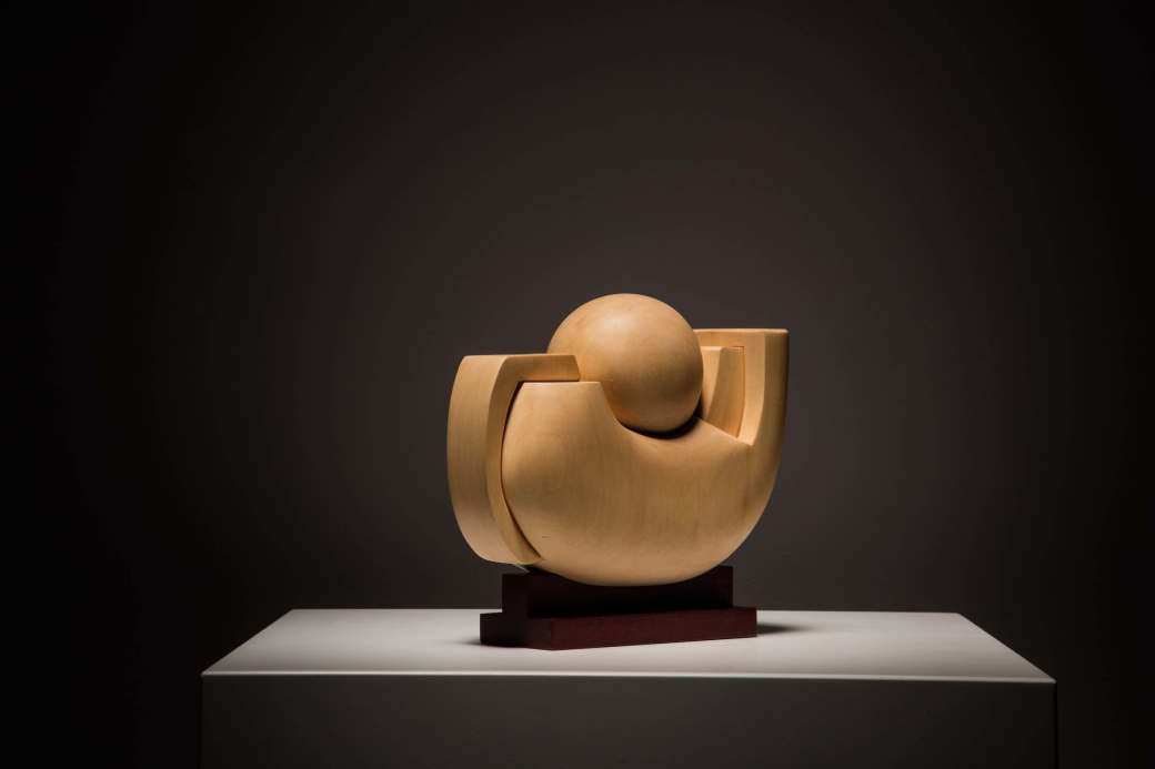 sanderson self-portrait in basswood and purple heart